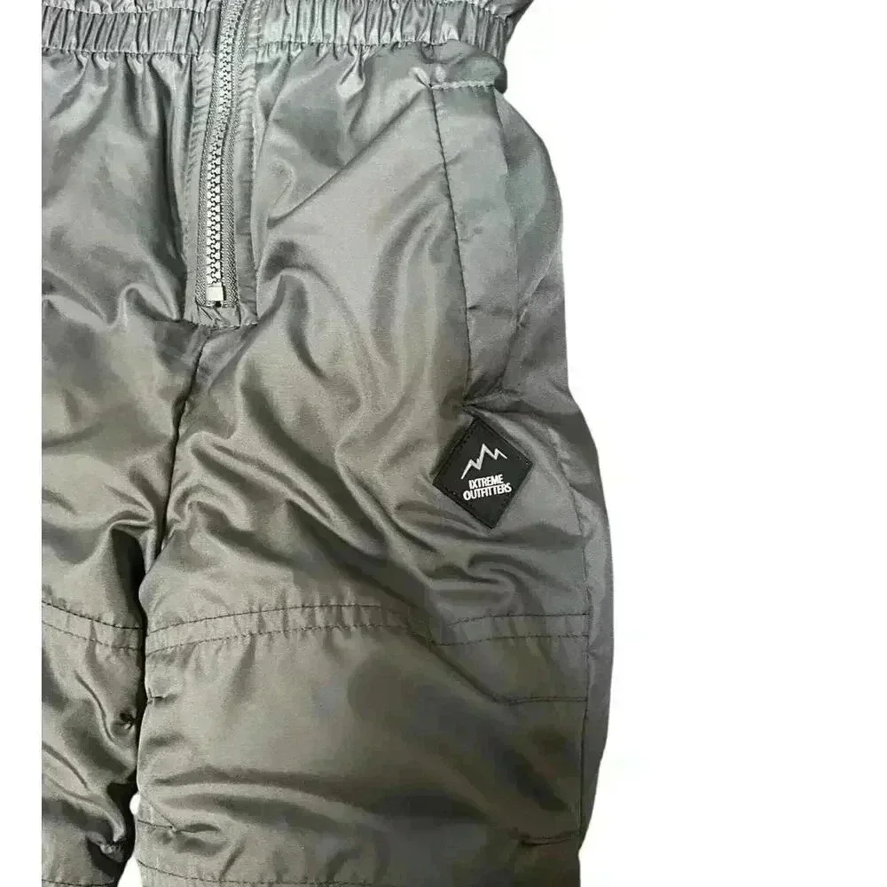 Ixtreme Outfitters Kids Sz 12M Gray Snow Pants Overalls Ski Bib